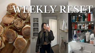 WEEKLY RESET ROUTINE: grocery shopping, cleaning my apartment & easy weekly meal prep