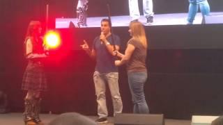 Adrian Paul teaching sword fighting at 1st ComicCon Germany 26th June 2016