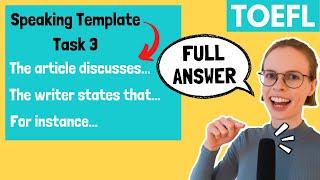 TOEFL Speaking Practice Task 3