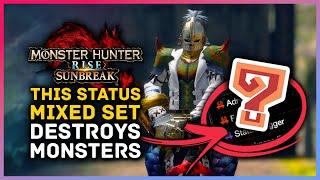 Monster Hunter Rise Sunbreak - This Status Mixed Set Destroys Monsters!