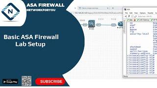 2.Basic ASA Firewall Lab Setup | EVE ng | Networkforyou