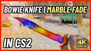  CS2 Bowie Knife Marble Fade | CS2 Knife In-Game Showcase [4K]