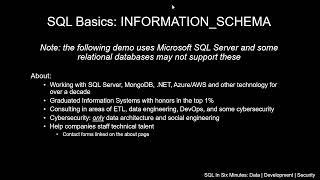 SQL Basics: Information Schema - Foreign Key Details