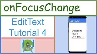 #4 EditText onFocusChange