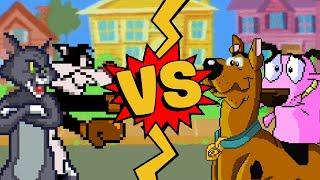 M.U.G.E.N Battles | Tom/Sylvester vs Scooby-Doo/Courage