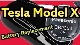 Tesla Model X | How To Change The Key Fob Battery | CR2354