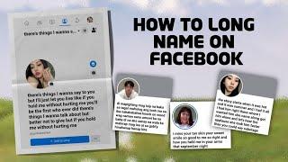 how to long name on Facebook 2023