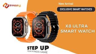 X8 Ultra Smart Watch 49mm Series 8 | Black & Orange | Sports Smart Watch