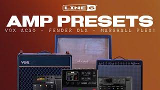 FENDER - VOX - MARSHALL PRESETS | Line 6 Presets | HX Stomp - Helix - PodGo | Legendary Trio Presets