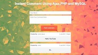 Post Comment Without Refreshing Page  Using Ajax, php And Mysql