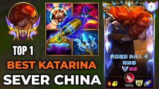 Top 1 Katarina Wild Rift China - Build Runes Season 16 - Gameplay High Noon Katarina