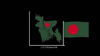 Bangladesh flag and Map KM Copyright Free Animation Video