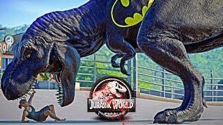 BATMAN T-REX vs SUPERMAN Spino, VENOM, Green Lantern Dinosaurs Fight  JURASSIC WORLD EVOLUTION