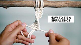 Macrame knots: How To Tie A Spiral Knot