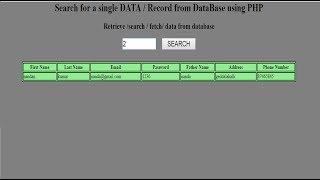 How to retrieve a single data/record from database using php mysql