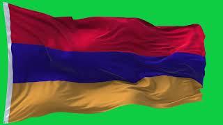 Armenia Flag Waving | GREEN SCREEN & CHROMA MATTE