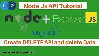 Node Js API Tutorial | DELETE API | Delete record in MySQL database | API with Express | Node JS