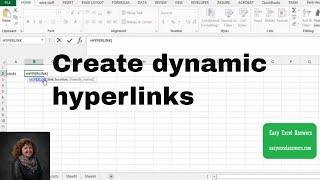How to create dynamic hyperlinks to worksheets in Excel