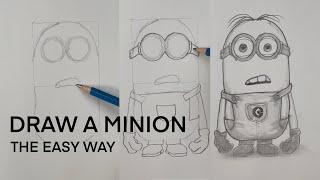 Draw a minion! Easy step-by-step drawing lesson for beginners