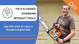 How to clear a flooded engine without tools - How to start a flooded chainsaw - Stihl chainsaw trick