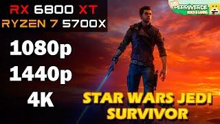 STAR WARS Jedi Survivor - 1080p 1440p 4K: RX 6800 XT + Ryzen 7 5700X Max Settings