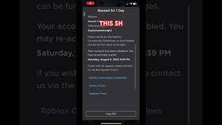3RD TIME-#roblox #robloxmoderation #bannedroblox #banned #robloxshorts