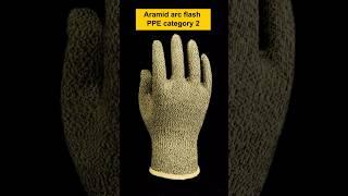 Aramid arc flash cut resistant glove, ATPV=13 cal/cm2, PPE category 2