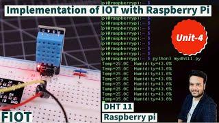 IOT with Raspberry pi || Raspberry Pi DHT11 Temperature and Humidity Sensor || FIOT || JNTUH || CSE