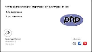 How to change string to "Uppercase" or "Lowercase" in PHP