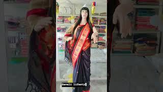 savali lifestyle/shivshahi paithani/black color/sankrat special black/latest collection/ handloom