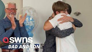 Touching moment step-dad officially adopts his 18-year-old stepson in Scotland | SWNS