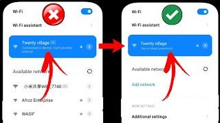 How to Fix Wi-Fi Connected to device. Can't provide internet Issue on Android