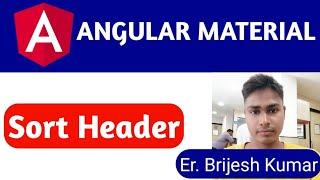 Mat Sort Header | Angular Material Sort Header tutorial | Sort Header