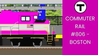 MBTA Commuter Rail Train #806 - Boston Passes Through to Route 128 Station