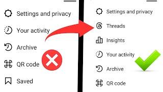instagram threads option not showing