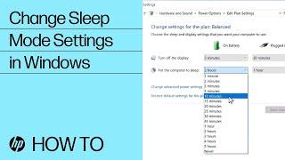 Change Sleep Mode Settings in Windows | HP Computers | HP