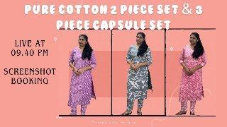 Screenshot Booking: Pure Cotton 2 Piece Sets & Rayon 3 Piece Sets