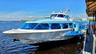 Voskhod-61 hydrofoil | Veliky Novgorod to Vzvad | Ilmen Lake | Novgorod Summer