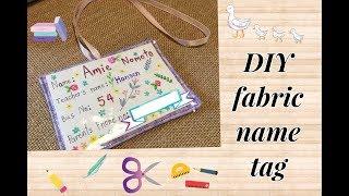 How To make fabric name tag | HappyBankyCraftymom