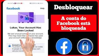 Como desbloquear conta Facebook-2024 | conta facebook bloqueada como desbloquear