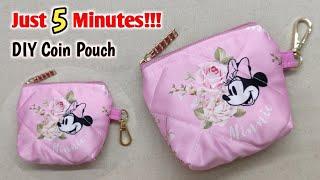 JUST 5 MINUTES !!! How to make Coin Pouch at home | DIY Pouch Making | DIY Pouch Bag Sewing Tutorial