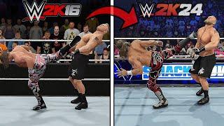 WWE 2K16 Vs. WWE 2K24 - Finishers Comparison (Which is Better?) !!!