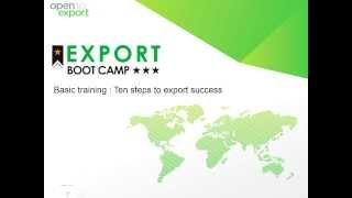 Export Bootcamp | Basic training : Ten steps to export success