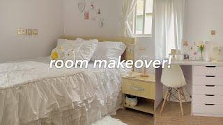 extreme aesthetic room makeover  | simple, coquette & cozy style | pinterest, korean inspired!