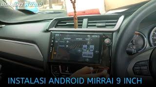 HEAD UNIT ANDROID BRV 9 INCH WITH FRAME MIRAI MR 9032 CP - CARPLAY - INSTALASI DAN LAINNYA - GOOD