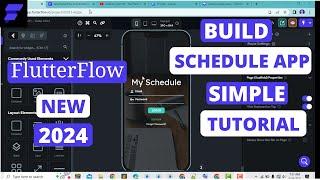 BUILD SCHEDULE APP WITHOUT CODE - FLUTTERFLOW NEW TUTORIAL SIMPLE STEP BY STEP