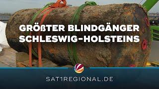 Fliegerbombe: 1,8 Tonnen schwerer Blindgänger in Kiel entschärft