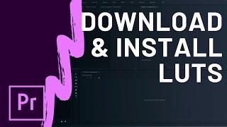 How to install LUTs in Premiere Pro