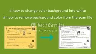 how to change background color from scan file/document without text