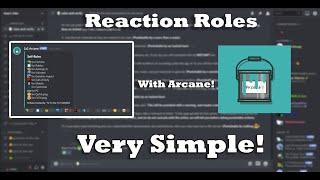 How To Create Simple Reaction Roles With Arcane!